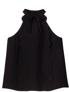Victoria Beckham for Target Black Scalloped Halter Camisole